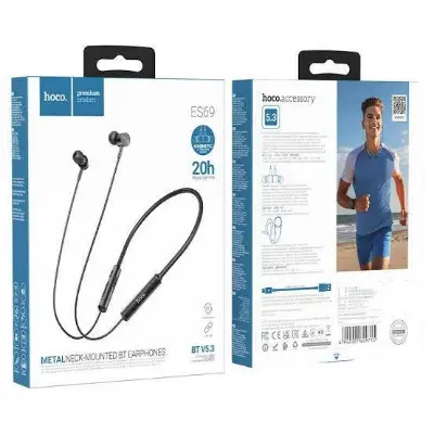 Picture of Hoco ES69 Platinum Bluetooth Neckband 20hrs Battery -Black