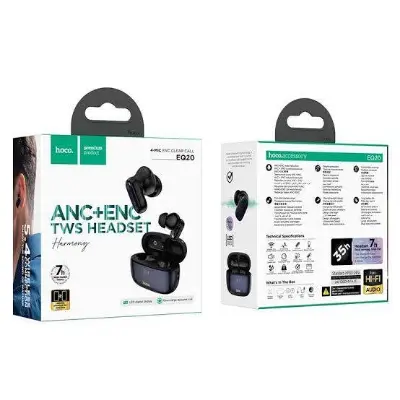 Picture of HOCO EQ20 ANC ENC Noise Cancellation Bluetooth Earbuds -Black