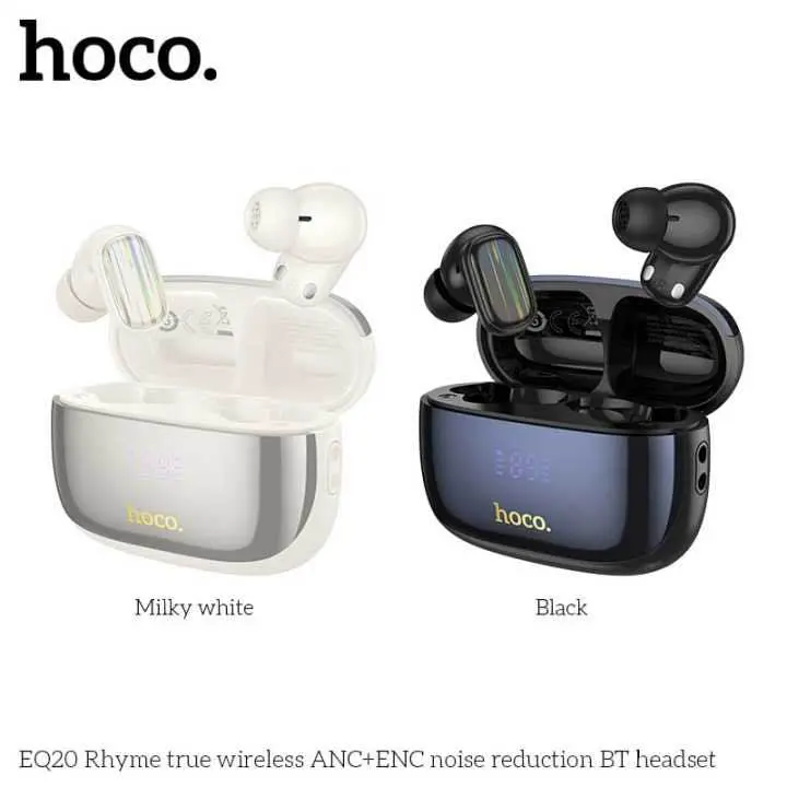 Picture of HOCO EQ20 ANC ENC Noise Cancellation Bluetooth Earbuds -Black