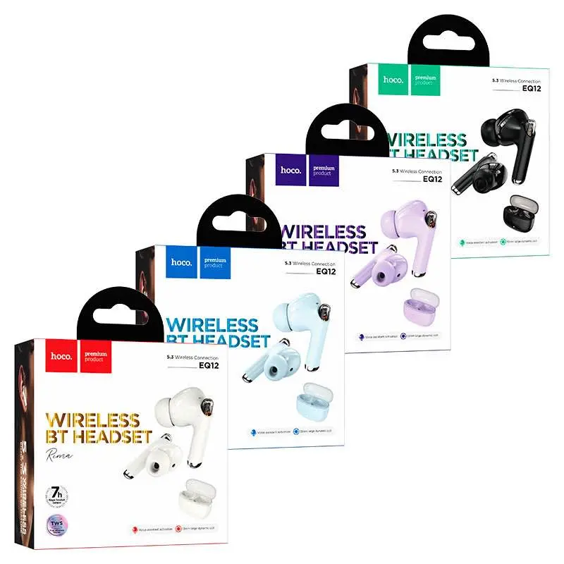 Picture of Hoco EQ12 Rima TWS Bluetooth Wireless Earbuds -Black