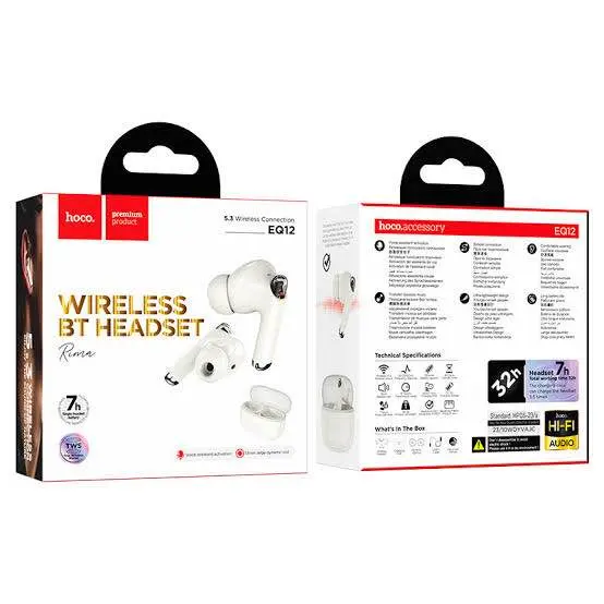 Picture of Hoco EQ12 Rima TWS Bluetooth Wireless Earbuds -Black