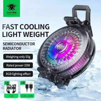 Picture of PLEXTONE UF1 RGB Magnetic Radiator Phone Cooler Cooling Fan Magnetic -Black