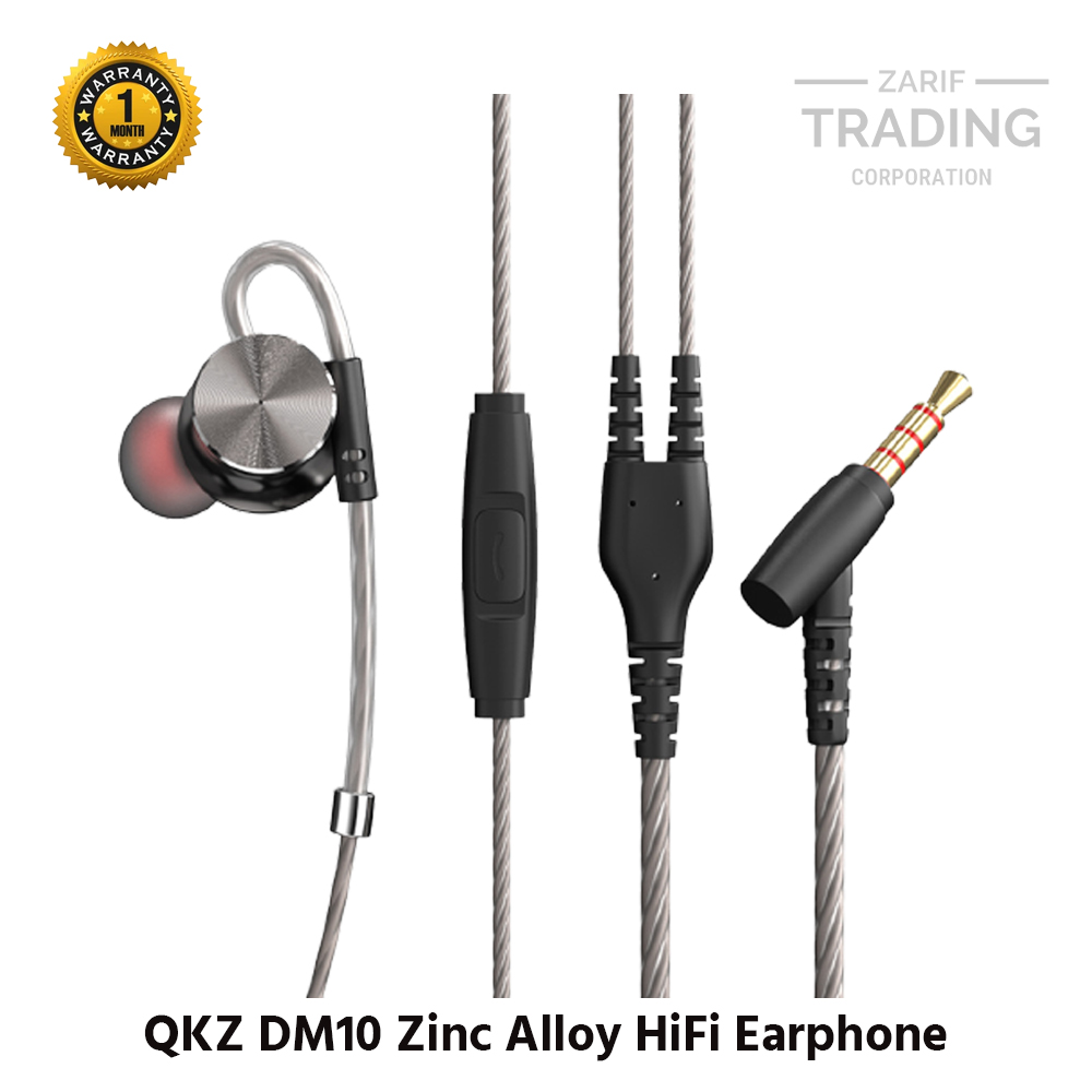 Picture of QKZ DM10 Zinc Alloy HiFi Earphone In Ear Earphones Sports Headset Phone Laptop Gaming Earphone(null) (Black)