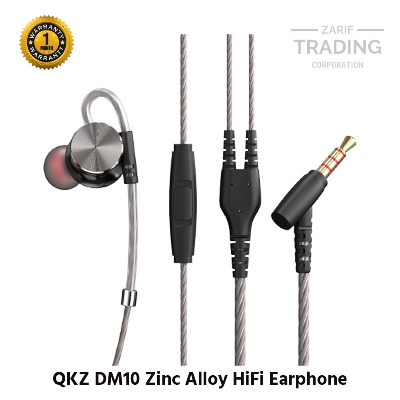 Picture of QKZ DM10 Zinc Alloy HiFi Earphone In Ear Earphones Sports Headset Phone Laptop Gaming Earphone(null) (Black)