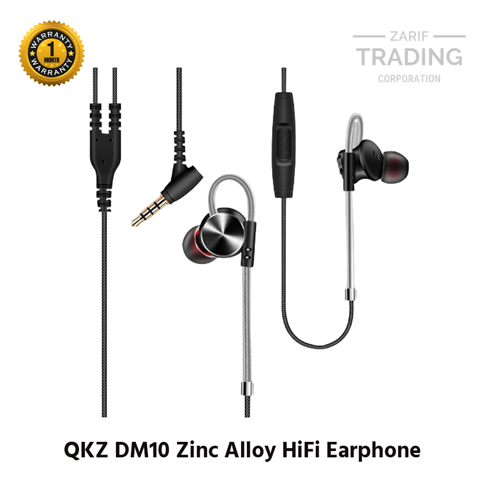 Picture of QKZ DM10 Zinc Alloy HiFi Earphone In Ear Earphones Sports Headset Phone Laptop Gaming Earphone(null) (Black)