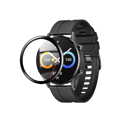 Picture of Xiaomi Imilab W12 Smart Watch PMMA Plastic Full Coverage Screen Protector (Transparent With Black Borders)
