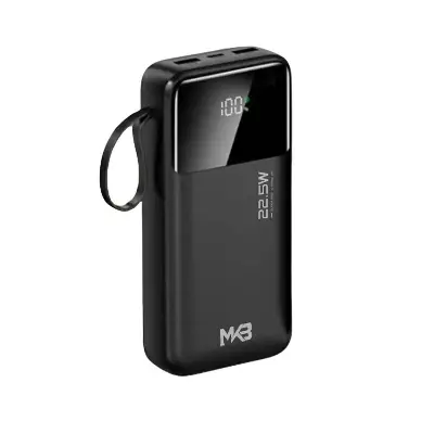 Picture of MKB PK52 PD 22.5W 20000mah Power Bank with extra Holder -Black