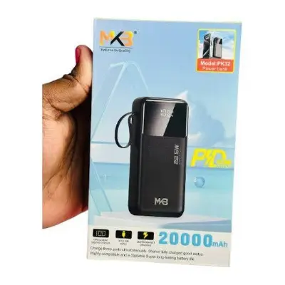 Picture of MKB PK32 PD 22.5W OUTPUT INTELLIGENT DIGITAL DISPLAY 20000mAh POWER BANK -Black