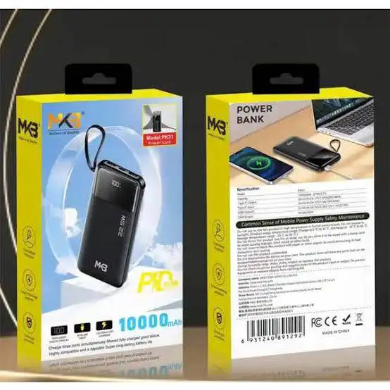 Picture of MKB PK31 PD 22.5w 10000mah Power Bank -Black