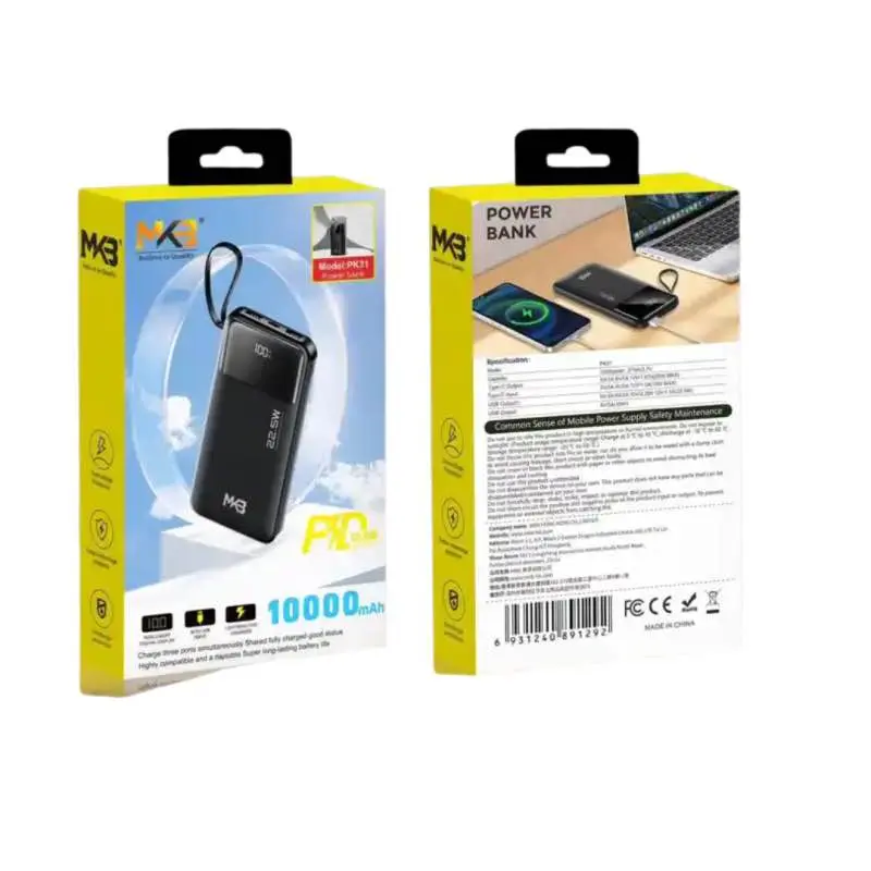 Picture of MKB PK31 PD 22.5w 10000mah Power Bank -Black
