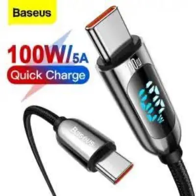 Picture of Baseus Display Fast Charging Data Cable Type-C to Type-C 100W -Black