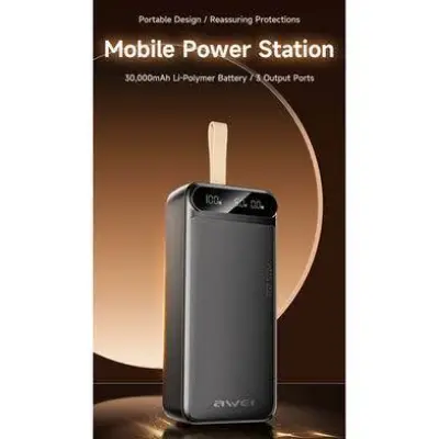 Picture of Awei PA-12 30000mAh Fast Charging Power Bank -Black