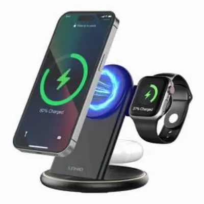 Picture of LDNIO WL02 5 IN 1 Desktop Wireless Charging Station -Black