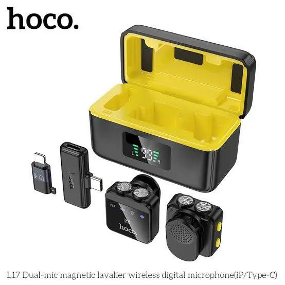 Picture of Hoco L17 Wireless Lavalier Lapel Microphone -Black