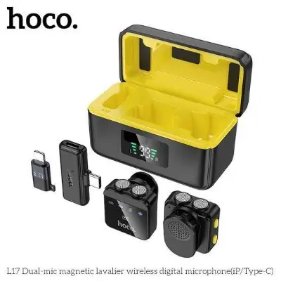 Picture of Hoco L17 Wireless Lavalier Lapel Microphone -Black