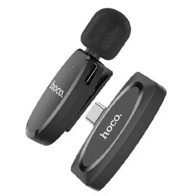 Picture of Hoco L15 Type-C Crystal Lavalier Wireless Digital Microphone -Black