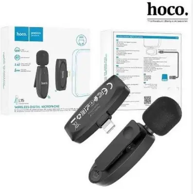 Picture of Hoco L15 Lavalier Wireless Microphone iPhone -Black