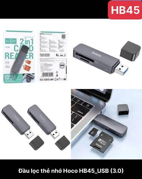 Picture of Hoco HB45 Spirit USB A 3.0 Card Reader -BLACK