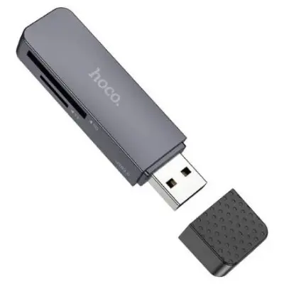 Picture of Hoco HB45 Spirit 2-in-1 USB & Type-C 2.0 Card Reader -Black