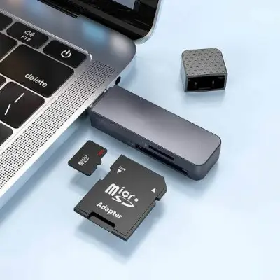 Picture of Hoco HB45 Spirit 2-in-1 USB & Type-C 2.0 Card Reader -Black
