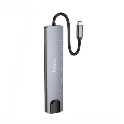 Picture of Hoco DUP09 8-in-1 Docking Hub Converter Adapter -Black