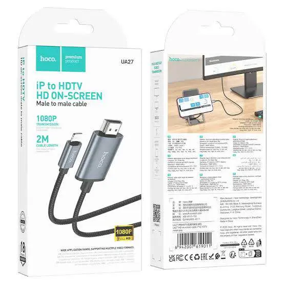 Picture of Hoco UA27 Lightning to HDMI Converter Adapter -Black
