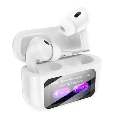 Picture of Hoco EW72 Lite | Bluetooth 5.4 TWS Touch‑screen LCD Case | ANC & Transparency Mode | 13 mm Driver, 24h Playback, IPX6 Water‑Resistant Headset -White