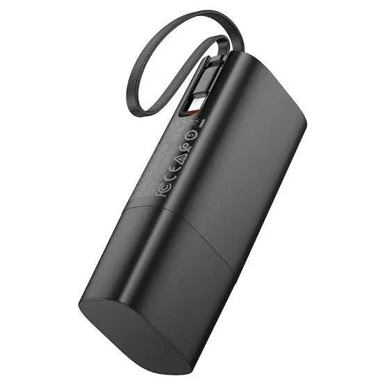 Picture of HOCO J148 Handy 5000 mAh PD20W Power Bank Adapter with Cable -Black
