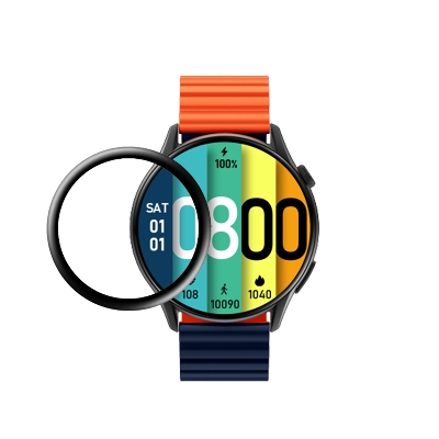 Picture of Kieslect Kr Pro Smart Watch Full Coverage Screen Protector (Black Border With Transparent)