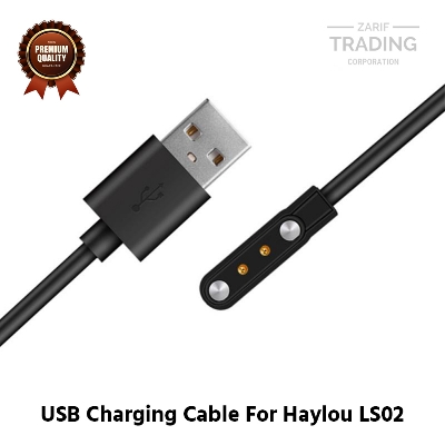 Picture of Haylou Solar LS02 Magnetic Charging Cable High Quality USB Charger Cable USB Charging Cable Dock Bracelet Charger for Haylou Solar LS02 Smart Watch (Black)