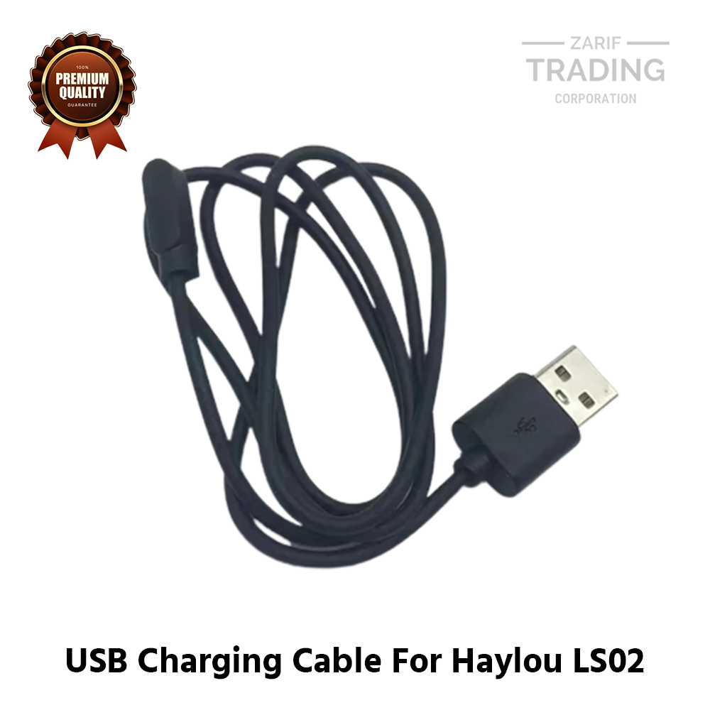 Picture of Haylou Solar LS02 Magnetic Charging Cable High Quality USB Charger Cable USB Charging Cable Dock Bracelet Charger for Haylou Solar LS02 Smart Watch (Black)