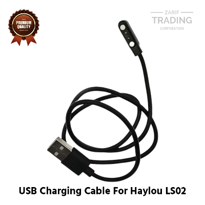 Picture of Haylou Solar LS02 Magnetic Charging Cable High Quality USB Charger Cable USB Charging Cable Dock Bracelet Charger for Haylou Solar LS02 Smart Watch (Black)