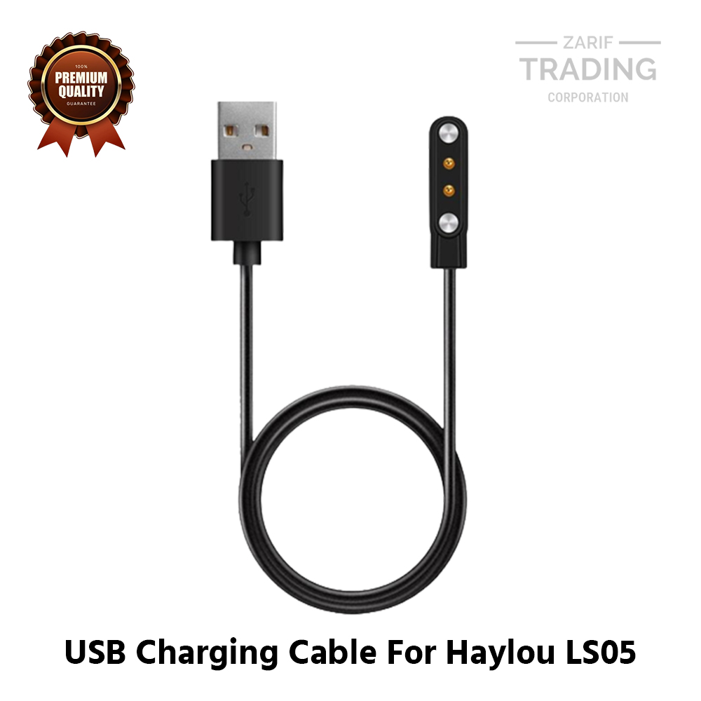 Picture of Haylou Solar Ls05 Magnetic Charging Cable High Quality USB Charger Cable USB Charging Cable Dock Bracelet Charger for Xiaomi Haylou Solar Ls05 Smart Watch (Black)