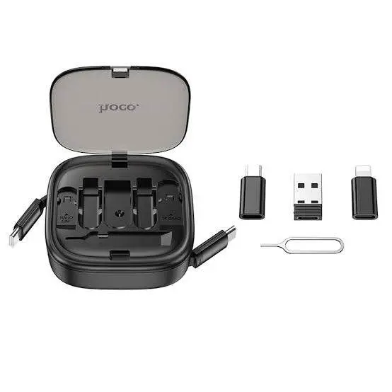 Picture of Hoco U140 Retractable Charging Data Cable Set -Black