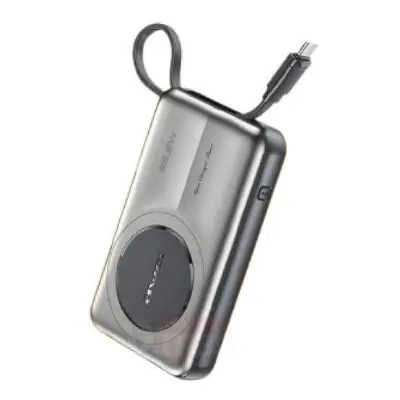 Picture of Awei PA22 10000mAh 22.5W Wireless Built-in Type Cable Power Bank -Black