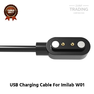 Picture of Imilab W01 Magnetic Charging Cable High Quality USB Charger Cable USB Charging Cable Dock Bracelet Charger for Xiaomi Imilab W01 Smart Watch (Black)