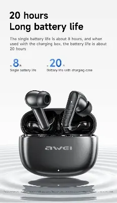 Picture of AWEI T108 True Wireless Gaming Bluetooth Headset -Black