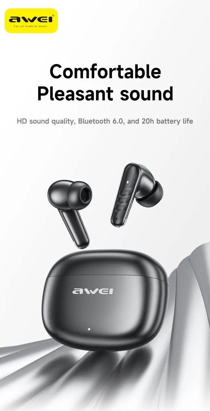 Picture of AWEI T108 True Wireless Gaming Bluetooth Headset -Black