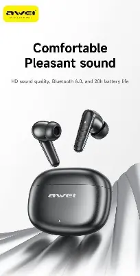 Picture of AWEI T108 True Wireless Gaming Bluetooth Headset -Black