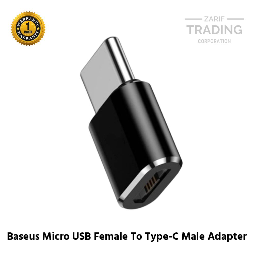 Picture of Baseus Micro USB Female To Type-C Male Adapter Converter CAMOTG-01 (Black)