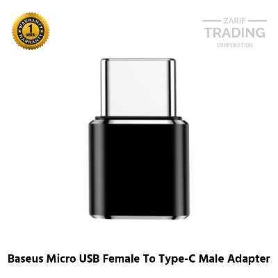 Picture of Baseus Micro USB Female To Type-C Male Adapter Converter CAMOTG-01 (Black)