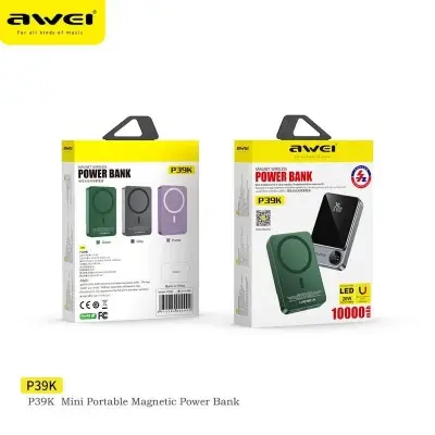 Picture of Awei P39K 10000mah 20W PD Wireless Magnetic PowerBank -Black