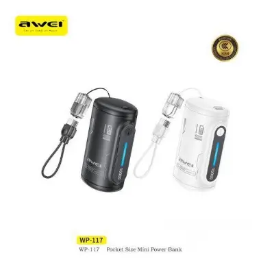 Picture of Awei pocket Power Bank WP-117 22.5w (10000mah) -Black