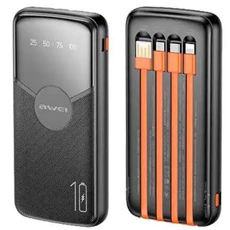 Picture of Awei P67K 10000mah Multiple Output Power Bank -Black