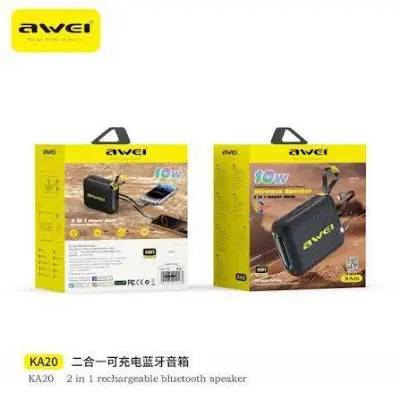 Picture of Awei KA20 2in1 Rechargable portable Blutooth Spekaer -Black