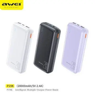 Picture of Awei P19K 20000mAh 2.4A Slim Powerbank -Black