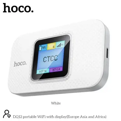 Picture of DQ12 Mobile Portable WiFi Router | 10-Hour Battery | Connects 6 Users -White