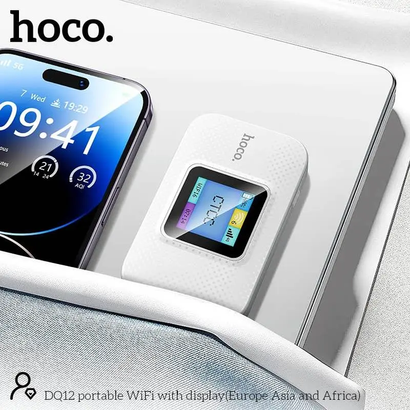 Picture of DQ12 Mobile Portable WiFi Router | 10-Hour Battery | Connects 6 Users -White