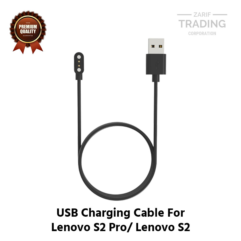 Picture of Lenovo S2 Pro Lenovo S2 Magnetic Charging Cable High Quality USB Charger Cable USB Charging Cable Dock Bracelet Charger for Lenovo S2 Pro Lenovo S2 Smart Watch (Black)