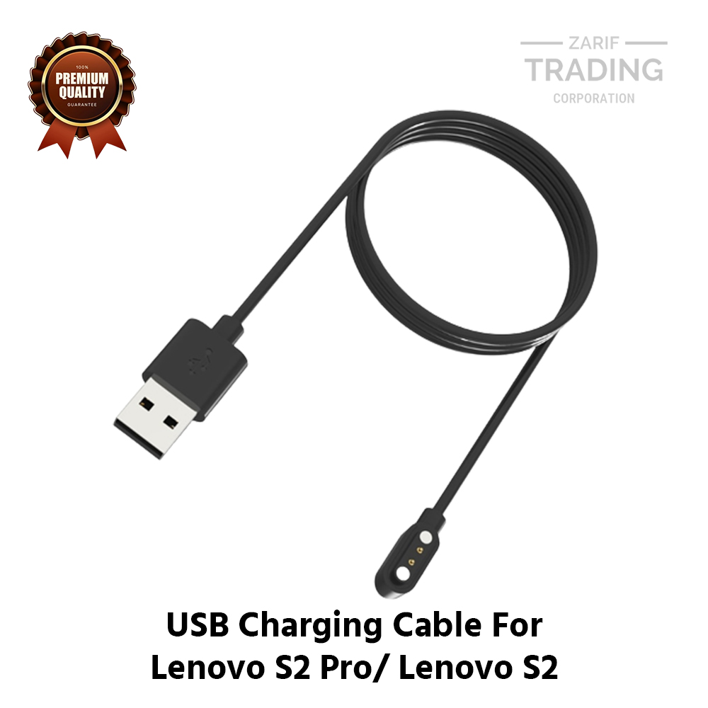 Picture of Lenovo S2 Pro Lenovo S2 Magnetic Charging Cable High Quality USB Charger Cable USB Charging Cable Dock Bracelet Charger for Lenovo S2 Pro Lenovo S2 Smart Watch (Black)
